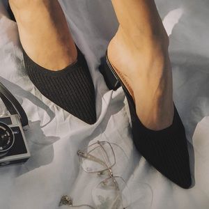 Brand New Black Mules